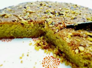Une photo de Moelleux aux amandes et pistache