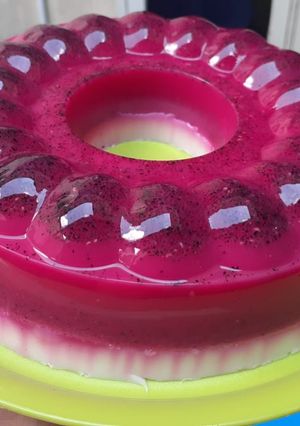 Foto resep Puding Buah Naga Susu Enak dan Sehat