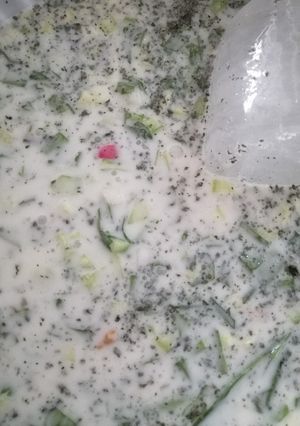 عکسی از دستور آب دوغ خیار