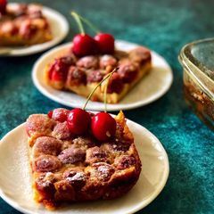 A picture of Cherry clafoutis.