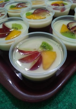 Foto resep Puding Cup Cokelat Buah
