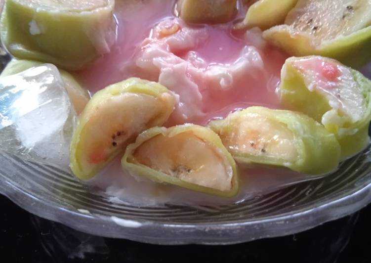 Resep Terbaru Es pisang ijo Nikmat Lezat