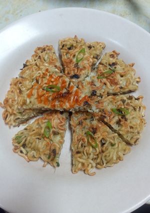 Foto resep Omelet Mie Simpel