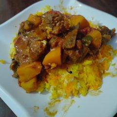 A picture of Beef Biryani.
