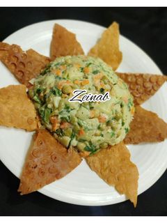 عکسی از دستور سالاد سیب زمینی و پیازچه
