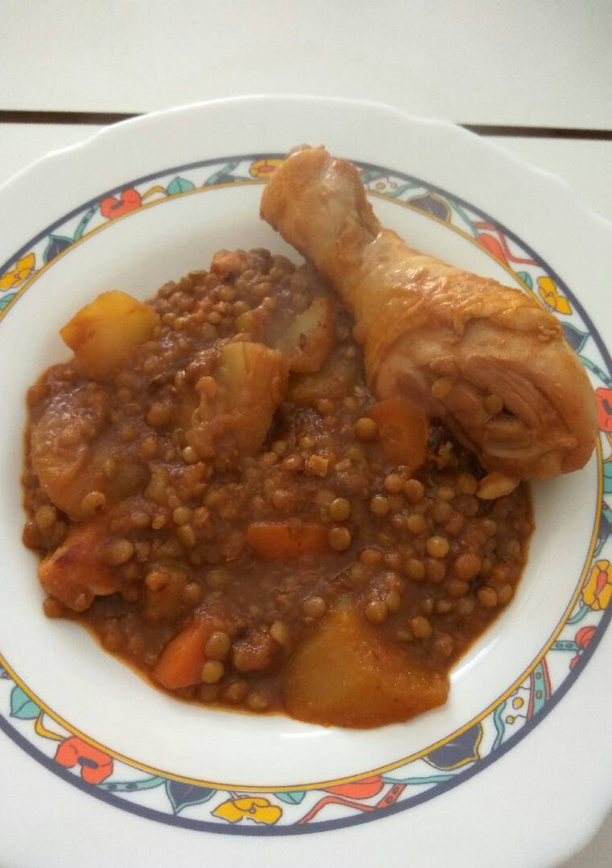 Una foto de Lentejas a mi manera