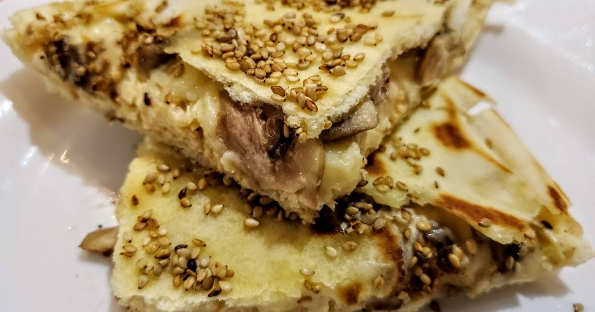 PAN De PITA, 🌮relleno De Pollo Al Ajillo Con Champignones...!🍄 Receta ...