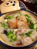 Pork and Century Egg Congee with Shiitake Mushrooms