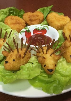Hình của món Porcupine Potatoes.
