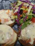 Hamburguesas de arroz y soja con vegetales