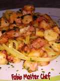 Linguine con Tentacoli di Calamari e Pomodorini Freschi