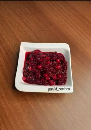 عکسی از دستور 🍂🍏🍎ترشی انارو لبو یه ترشی پاییزی و یه چاشنی خاص و خوشرنگ.