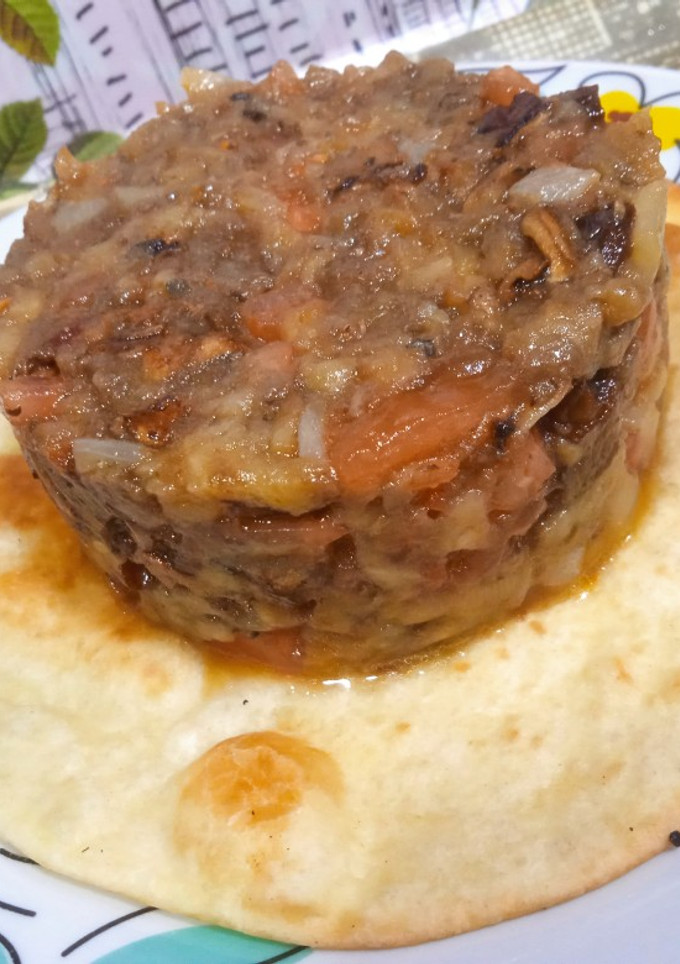 Una foto de Tartar de berenjenas