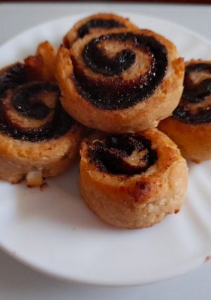 Mini kakaós tekercs recept fotója