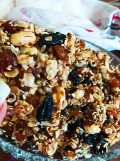 عکسی از دستور پروتئین بار عسلی