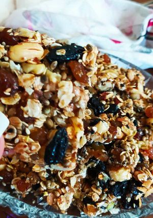 عکسی از دستور پروتئین بار عسلی
