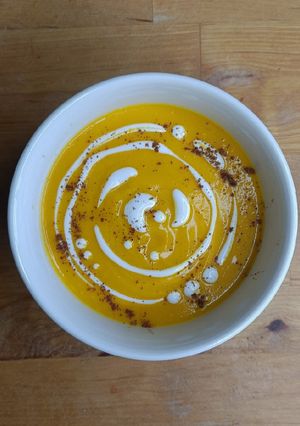 Une photo de 🥥 Velouté Potimarron coco cannelle