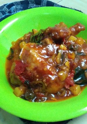Foto resep Ayam bumbu Saori saus asam manis