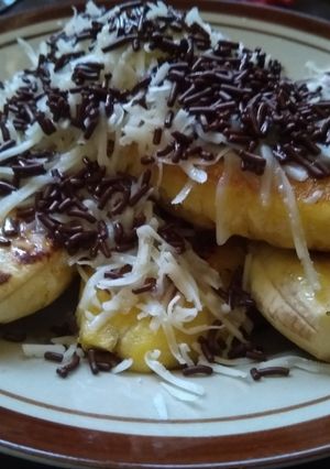 Foto resep Pisang gepuk bakar coklat keju