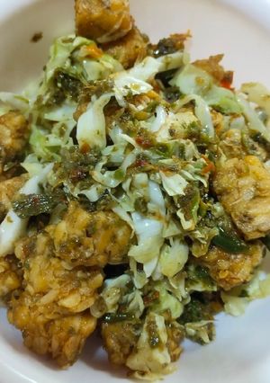 Foto resep Tempe kol cabe hijau