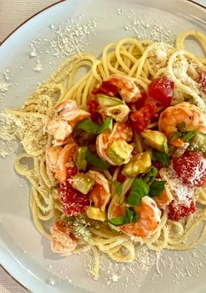 Une photo de Spaghetti aux gambas