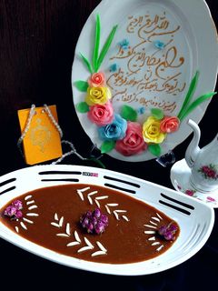 عکسی از دستور حلوای آرد گندم