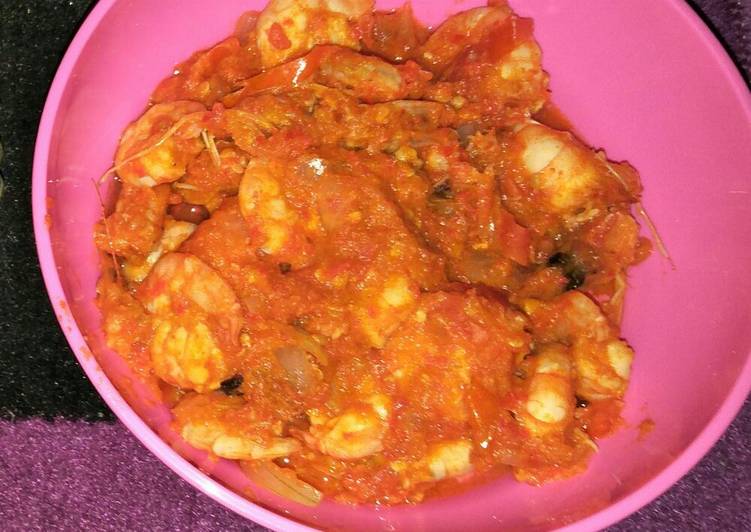 Udang bumbu pedas