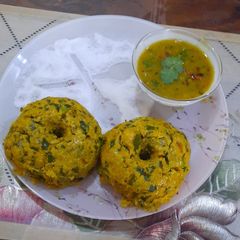 A picture of Makki ka Dhokla.