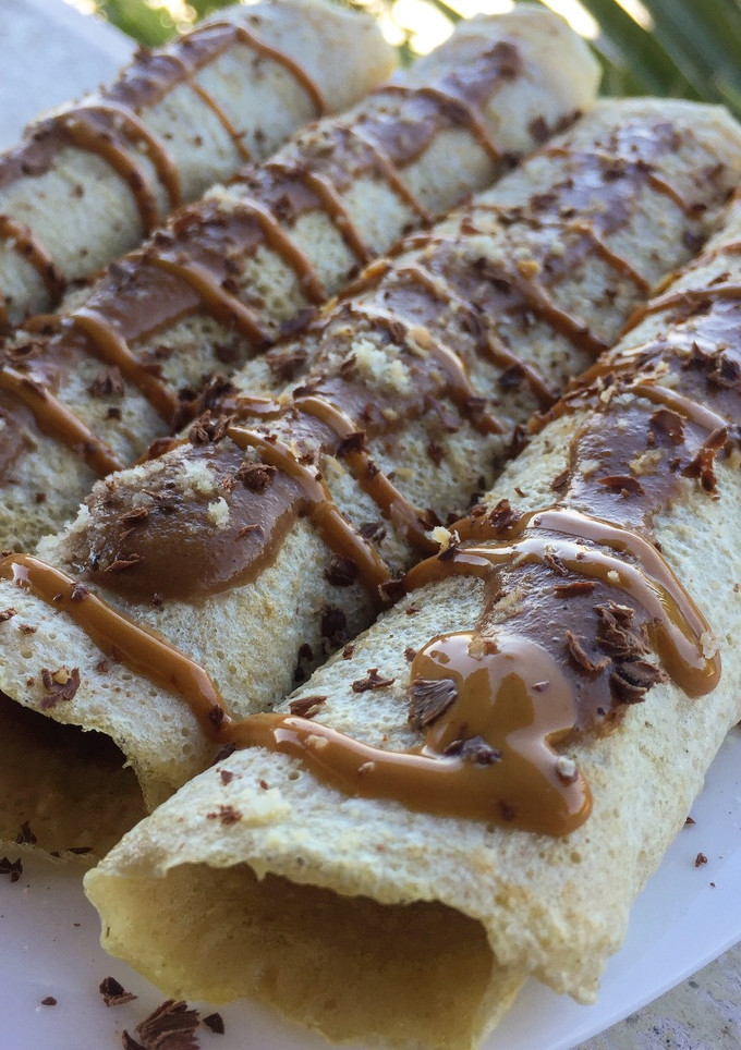 Una foto de Crepes fit con "Nutella" casera