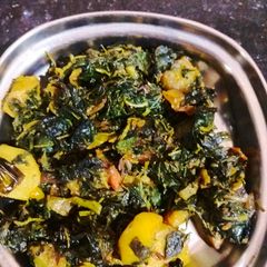 A picture of Chaulai (amaranths) saag.