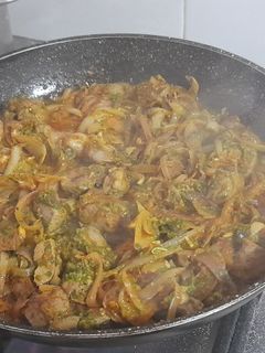 صورة لوصفة كبدة ديال البكري مشرملة