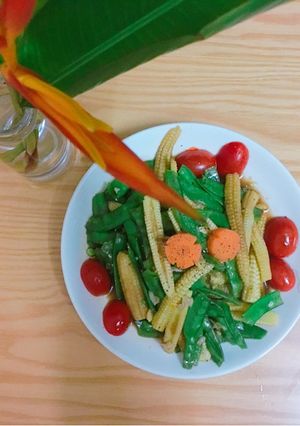 Hình của món Ngô bao tử xào.
