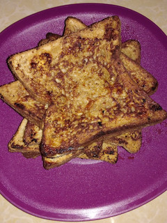 A picture of French toast with cinnamon.