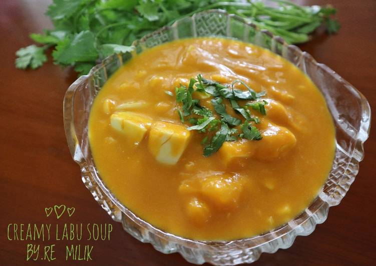 Recipe: Tasty Creamy labu soup