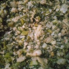 A picture of Muli k patto ki sabji.