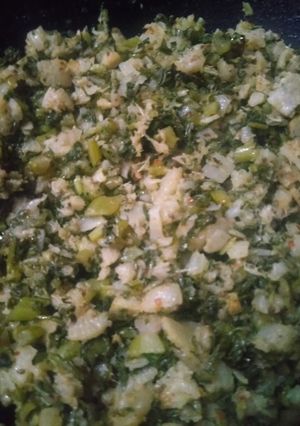 A picture of Muli k patto ki sabji.