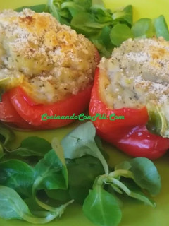 Una foto de Pimientos rellenos de merluza