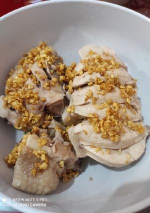 Foto resep Ayam rebus bawang putih