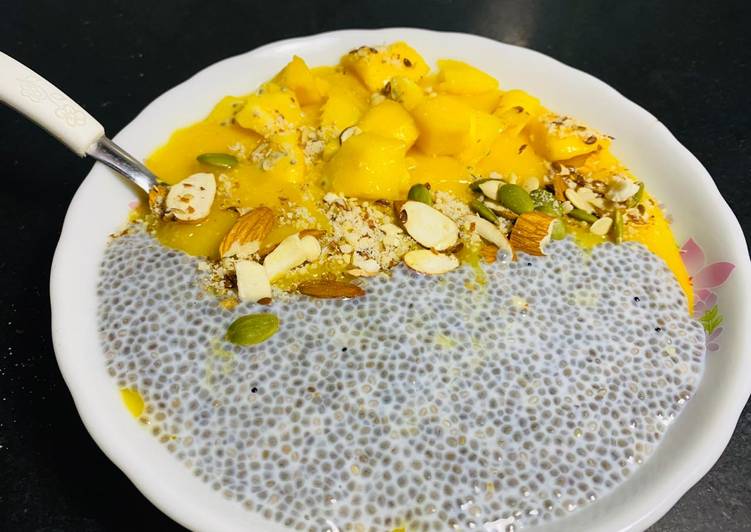 Easiest Way to Make Super Quick Homemade Mango chia pudding