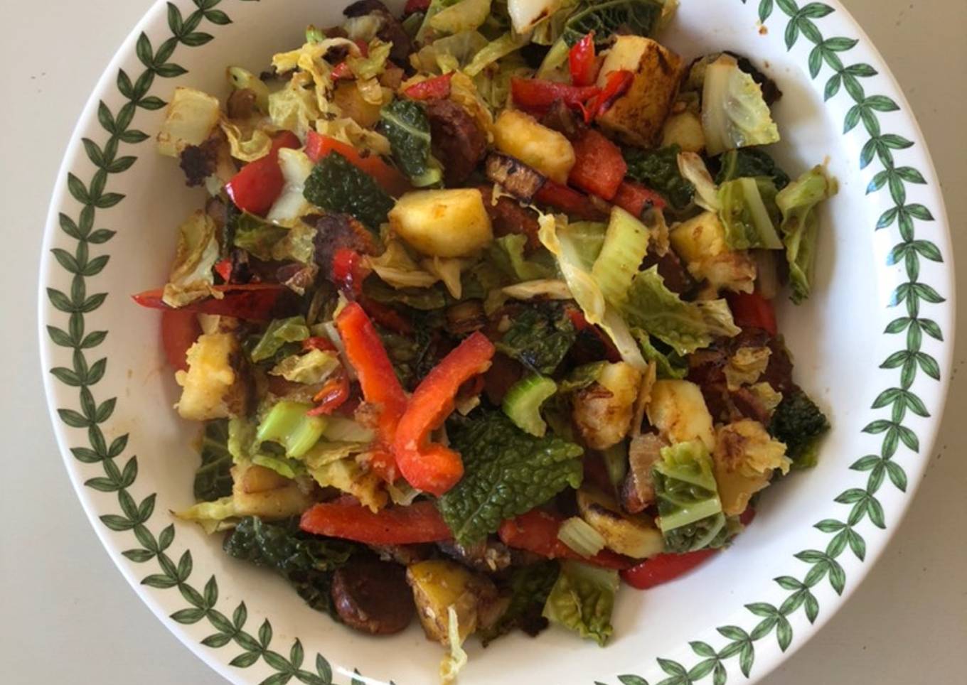 Chorizo, chili and vegetable sauté