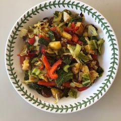 Chorizo, chili and vegetable sauté A picture of Chorizo, chili and vegetable sauté.