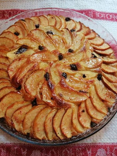 صورة لوصفة كيكة بالتفاح