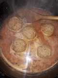 Salsa mixta con albóndigas