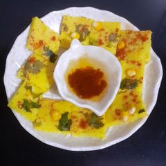 A picture of Rice corn Dhokla.