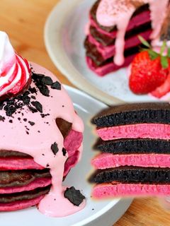 Foto resep Black Pink Pancake