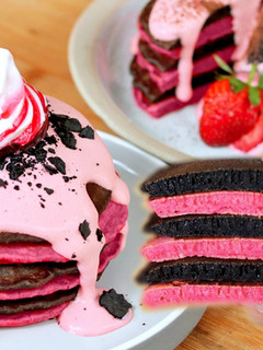 Foto resep Black Pink Pancake