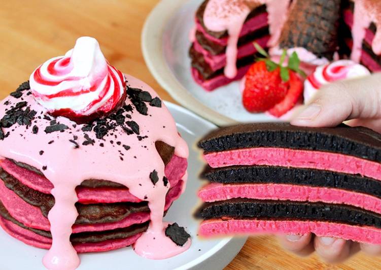 Bagaimana Menyiapkan Black Pink Pancake, Enak