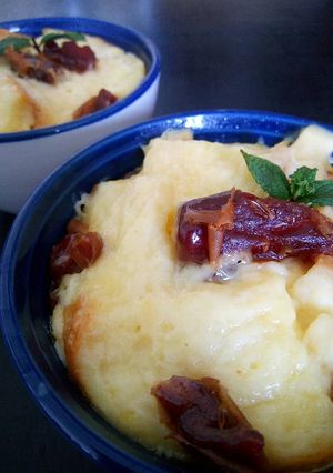 Foto resep Puding Roti Kurma Keju Kukus