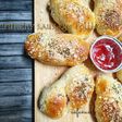 Crunchy sausage rollbread (roti isi sosis)