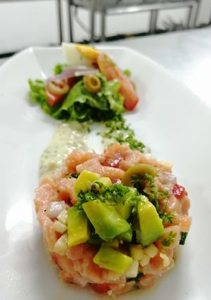 Una foto de Tartar de Salmón